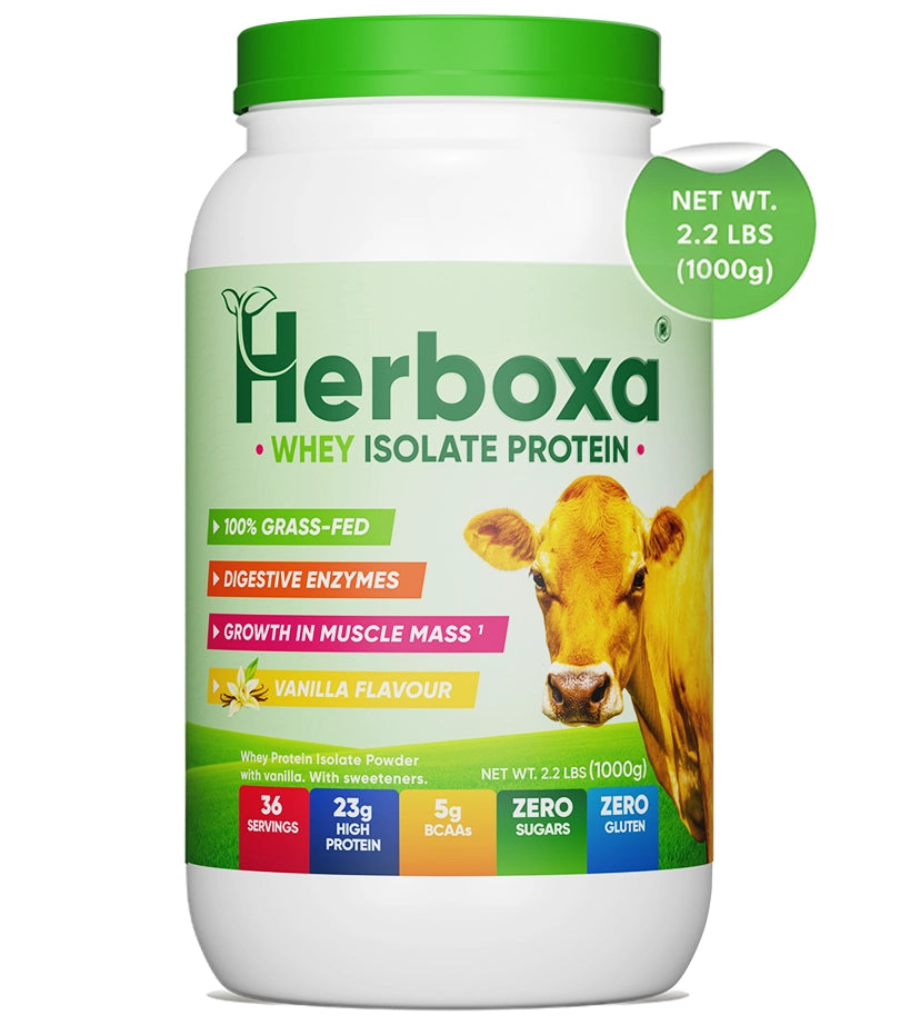 Herboxa Whey Iso Protein 920g bottle with complete amino acid profile