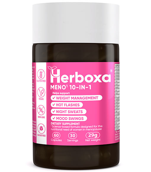 Herboxa® MENO 10-IN-1 | Хранителна Добавка За Облекчаване На Менопаузата